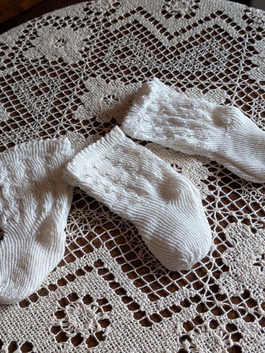 ビスクドール用ソックス　ビスクドール　ソックス　靴下　ホワイト　3足　大きいサイズ_画像1
