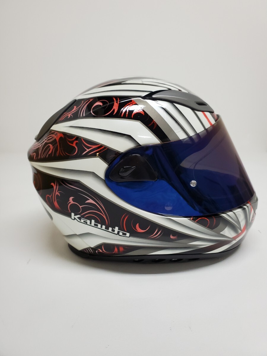 OGK KABUTO AEROBLADE-3 カブト エアロブレード-3 Sサイズ 55-56CM ブルーミラーシールド ピンロックシート付き_画像3