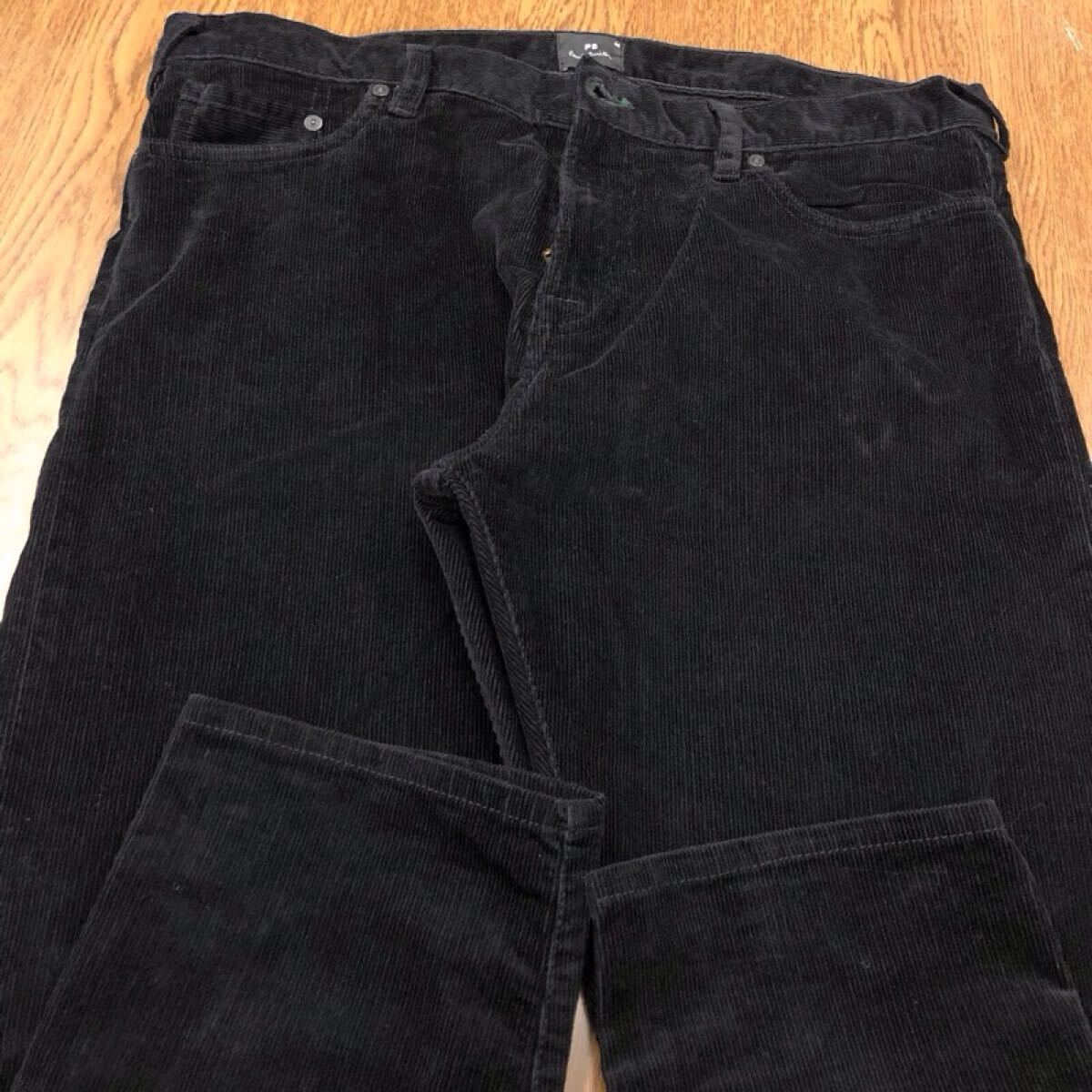 【GK190】PS Paul Smith 36R コーデュロイパンツ ブラック 黒色 ストレッチ生地 ブランド古着 PSポールスミス 送料無料_画像8