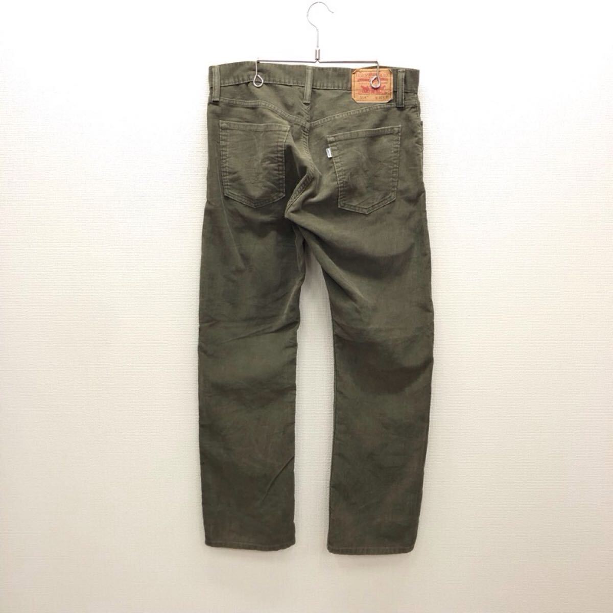 【GK219】Levi's 514 W32 L30 コーデュロイパンツ カーキ メンズブランド古着 リーバイス514 送料無料_画像3