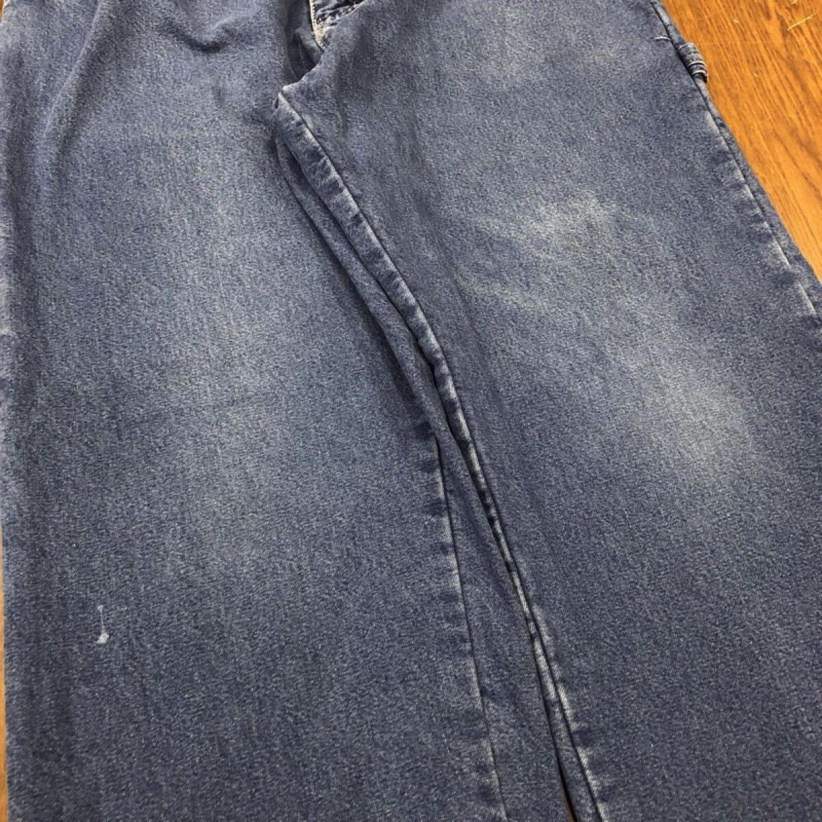 【GK226】Dickies デニムウォームパンツ ペインターパンツ 裏地チェック柄 メンズブランド古着 ディッキーズ 送料無料_画像9