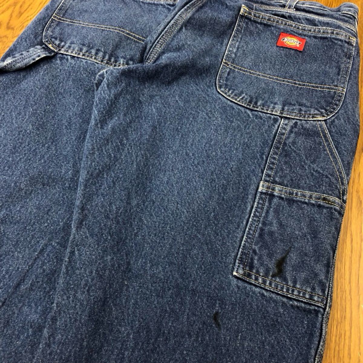 【GK252】Dickies W36 L32 デニムペインターパンツ ワークパンツ メンズブランド古着 ディッキーズ 送料無料_画像10