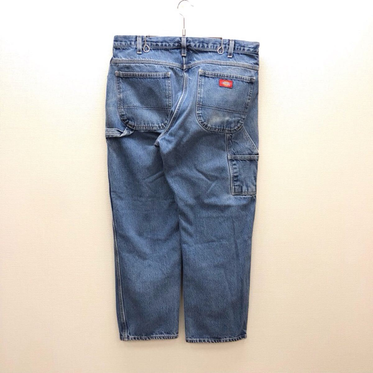 【GK256】Dickies W36 L30 デニムペインターパンツ ワークパンツ メンズブランド古着 ディッキーズ 送料無料_画像3