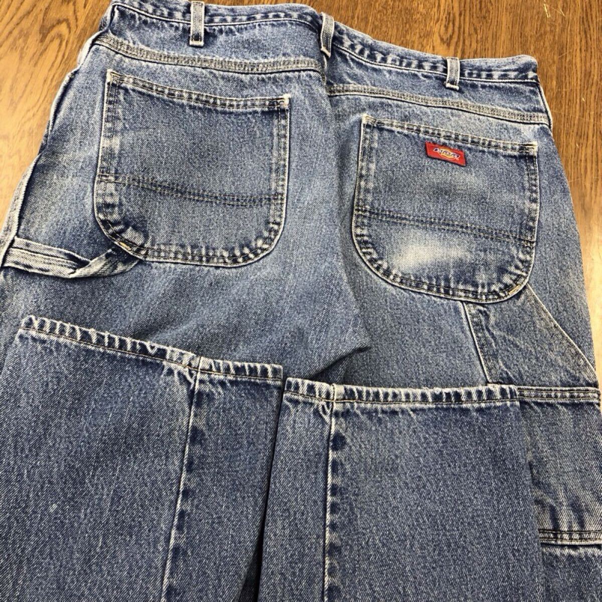 【GK256】Dickies W36 L30 デニムペインターパンツ ワークパンツ メンズブランド古着 ディッキーズ 送料無料_画像10