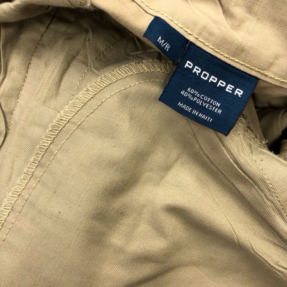 【GK301】PROPPER 民間品 M-Rサイズ カーゴパンツ ベージュ 無地 ミリタリーパンツ メンズ古着 プロッパー 送料無料_画像6