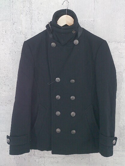 ■ nano universe ナノユニバース 長袖 コート S ブラック #_画像1