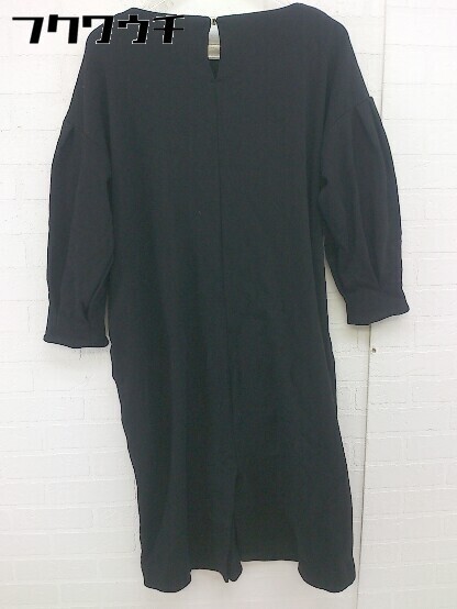 ◇ ROPE PICNIC ロペピクニック 長袖 膝丈 ワンピース サイズ38 ブラック レディース_画像3