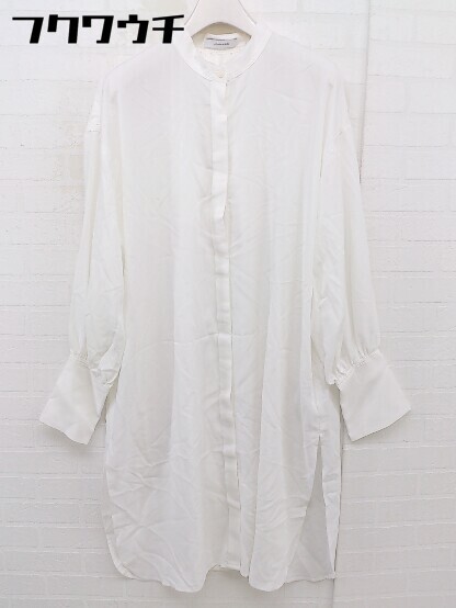 * JEANASIS Jeanasis длинный рукав колени длина One-piece размер F "теплый" белый женский 