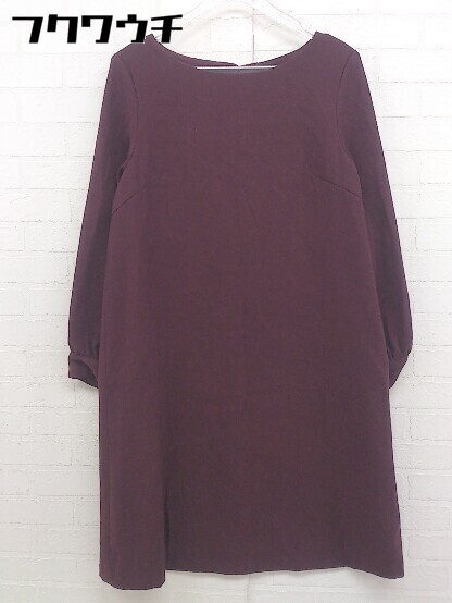 ◇　◎ ROPE PICNIC ロペピクニック タグ付き　　 長袖 膝丈 ワンピース サイズ38 パープル レディース_画像2