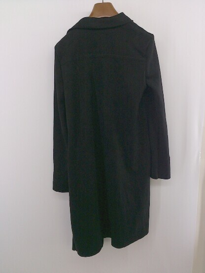 ◇ ZARA ザラ スウェード調 長袖 ロング ジャケット コート サイズEUR S USA S MEX 26 ブラック レディース P_画像2