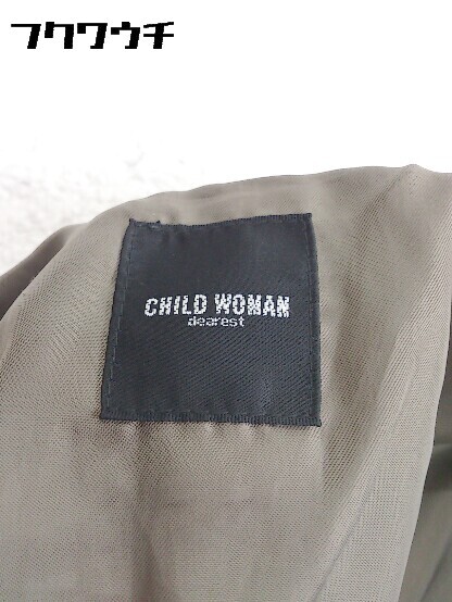 ◇ CHILD WOMAN チャイルドウーマン シングル 3B 七分袖 ジャケット サイズF ベージュ レディース_画像4