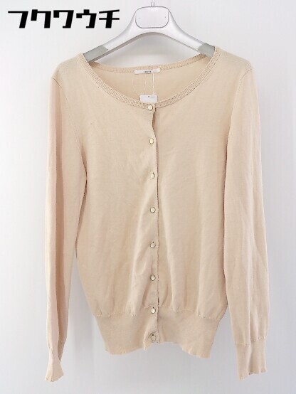 ◇ ◎ SHIPS シップス 長袖 ニット カーディガン ベージュ系 レディース_画像1