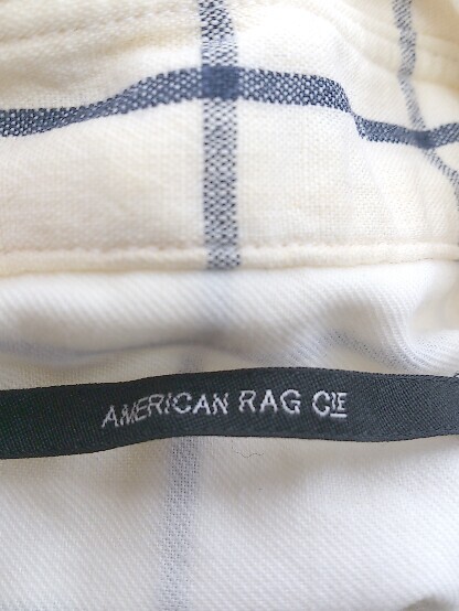 ◇ ◎ AMERICAN RAG CIE アメリカンラグシー チェック 長袖 シャツ サイズ 1 ベージュ ネイビー メンズ_画像6