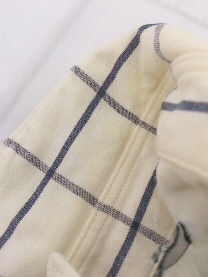 ◇ ◎ AMERICAN RAG CIE アメリカンラグシー チェック 長袖 シャツ サイズ 1 ベージュ ネイビー メンズ_画像7