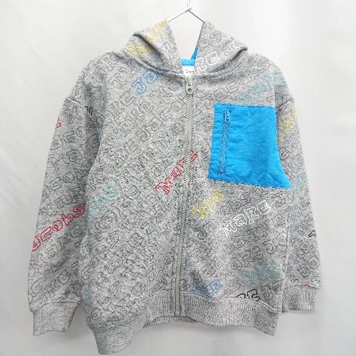 ◇ ⊇ MARC JACOBS ロゴ柄 キッズ 長袖 パーカー サイズ114 グレー マルチカラー 男の子 女の子 E_画像1