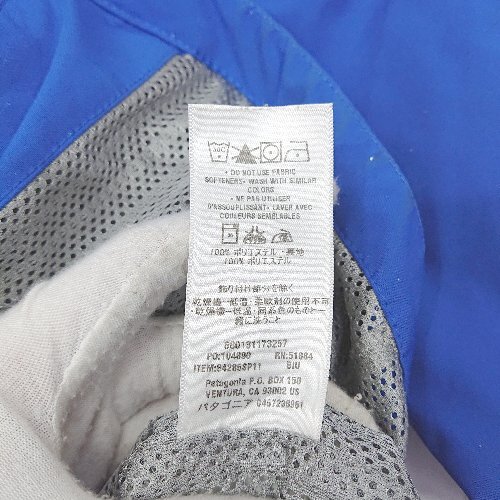 ◇ ⊇ patagonia パタゴニア フード収納可能 長袖 ストームジャケット サイズXS ブルー系 メンズ E_画像5
