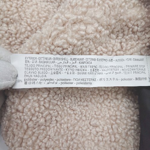 ◇ ⊇ ZARA ザラ モコモコ生地 長袖 ボアジャケット サイズ13～14 ベージュ ブラック系 メンズ E_画像4