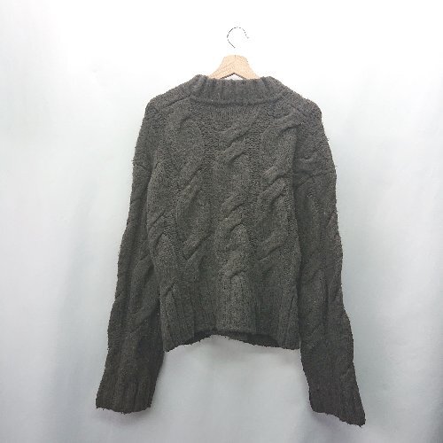 ◇ ⊇ nano universe 長袖 ニット サイズF ブラウン メンズ E_画像2