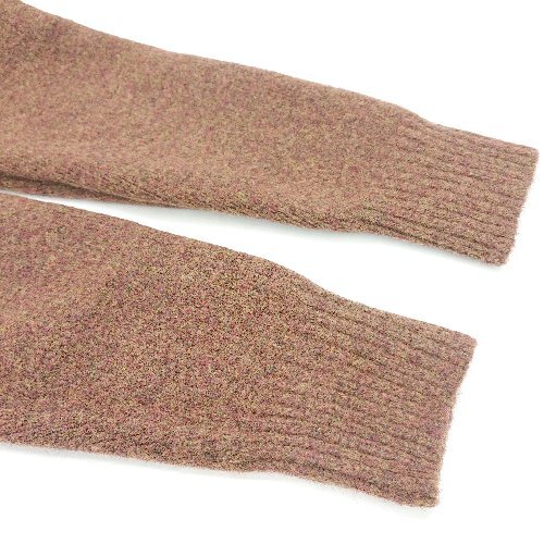 * ⊇ UNIQLO Uniqlo шерсть смешивание с высоким воротником половина Zip длинный рукав вязаный размер S Brown мужской E