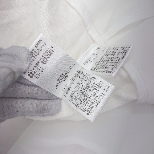 ◇ ⊂ NATURAL BEAUTY BASIC レース ニット 切り替え 七分袖 カットソー サイズFR ホワイト レディース E_画像5