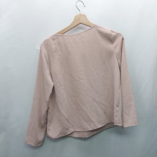 ◇ ⊂ Φ NATURAL BEAUTY BASIC ナチュラルビューティーベーシック 長袖 ブラウス サイズS ベージュ系 レディース E_画像2