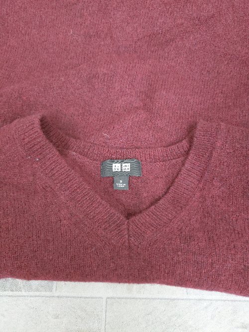 * ⊇ UNIQLO Uniqlo длинный рукав вязаный свитер размер S балка gun ti серия мужской P