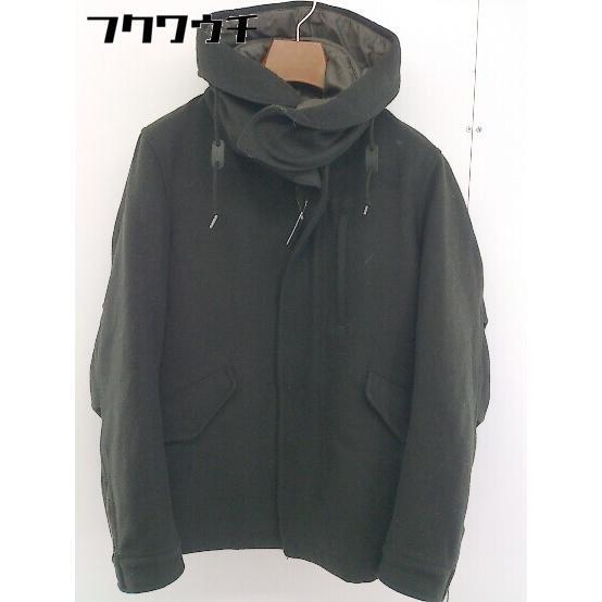 ■ nano universe ナノユニバース ジップアップ コート ジャケット サイズS カーキ メンズ_画像2