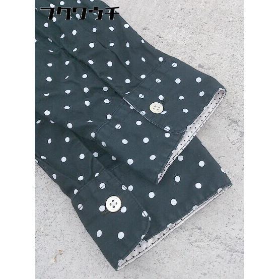 ◇ ◎ nano universe ナノ ユニバース 水玉 ドット 長袖 シャツ サイズS ブラック ホワイト メンズ_画像5