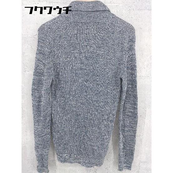 ◇ SHIPS シップス コットン ニット 長袖 ショールカラーカーディガン サイズM グレー レディース_画像3