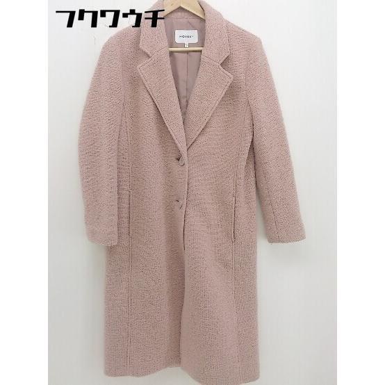 ■ MOUSSY マウジー スリット 長袖 チェスター コート サイズ1 ピンク レディース_画像1