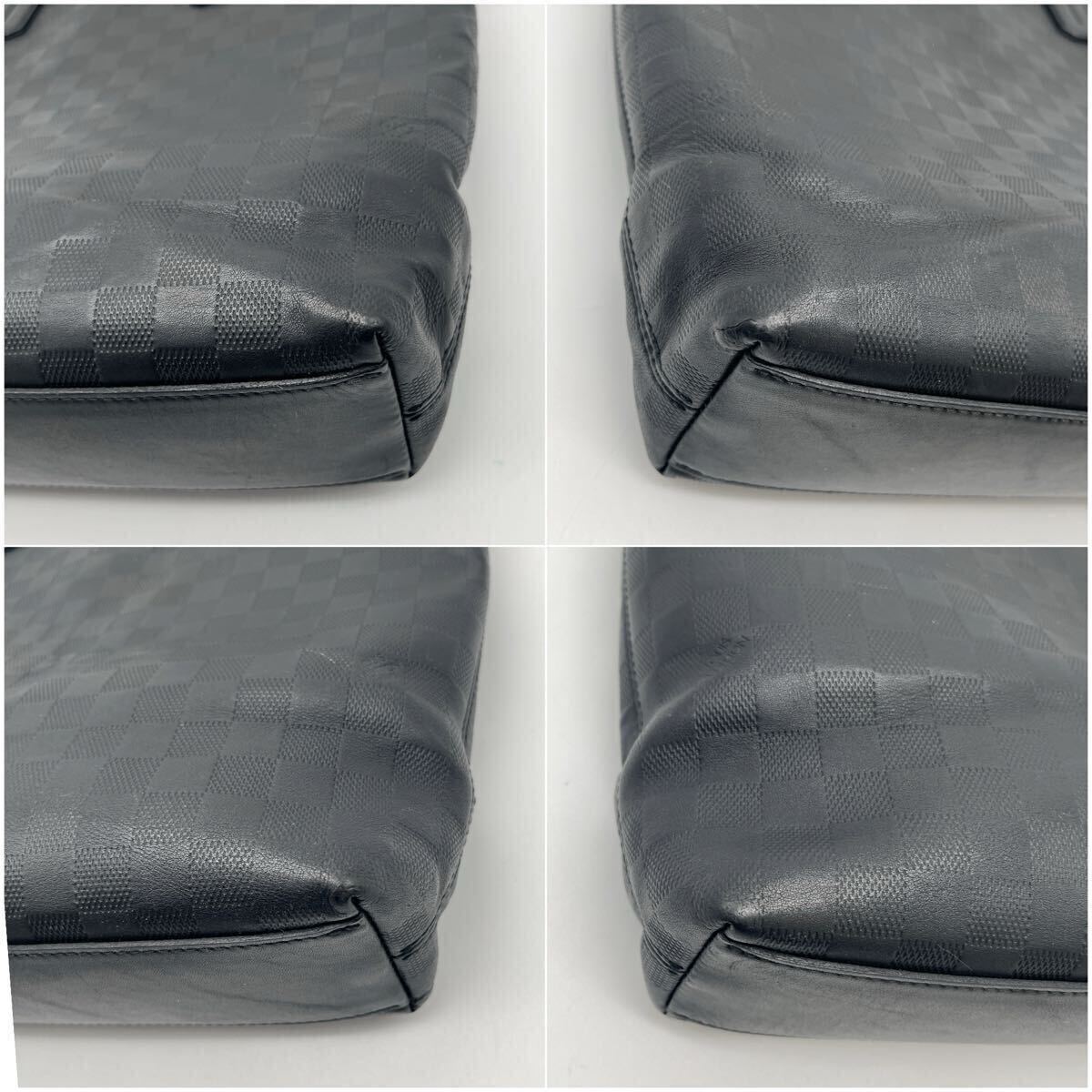 LOUIS VUITTON ルイヴィトン ダミエ アンフィニ デイリー トート N41561 黒 ブラック オニキス ハンドバッグ ビジネスバッグ A4 メンズ_画像4