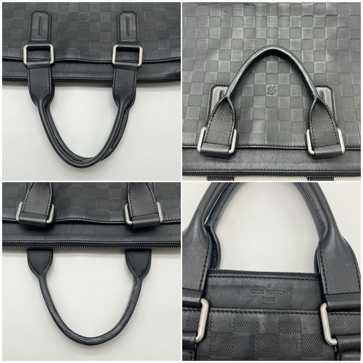 LOUIS VUITTON ルイヴィトン ダミエ アンフィニ デイリー トート N41561 黒 ブラック オニキス ハンドバッグ ビジネスバッグ A4 メンズ_画像5