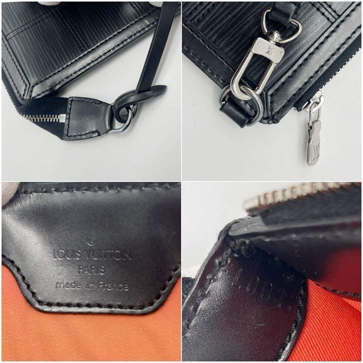 LOUIS VUITTON ルイ ヴィトン エピ ストレッチ デルモニコ アクセソワール アクセサリーポーチ レザー ノワール 黒 ブラック M54602 _画像6