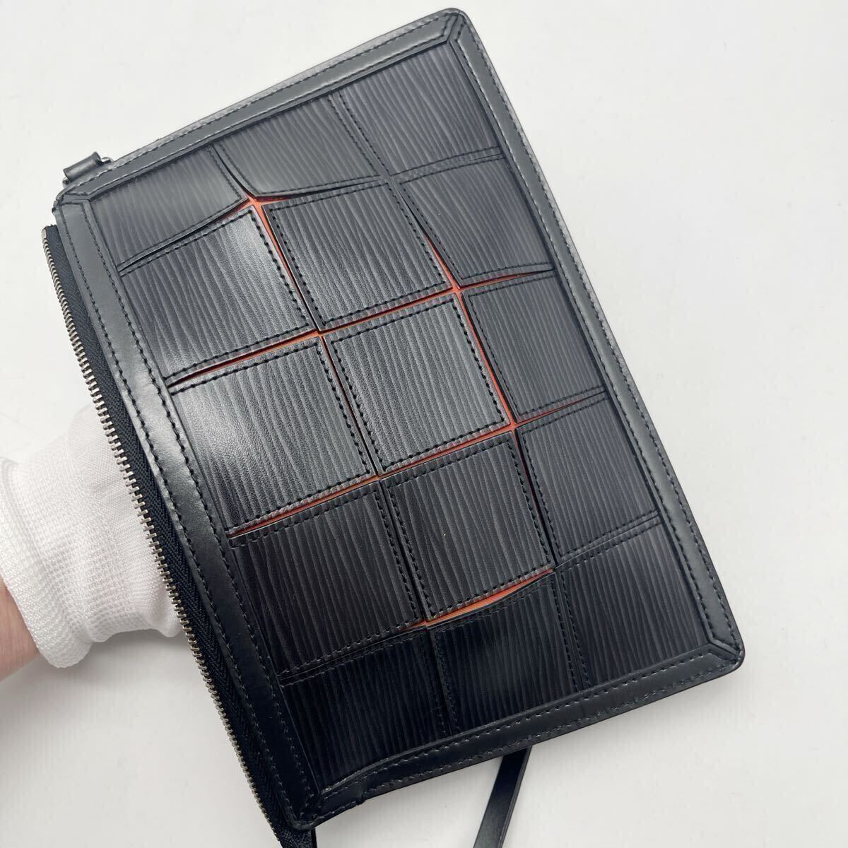 LOUIS VUITTON ルイ ヴィトン エピ ストレッチ デルモニコ アクセソワール アクセサリーポーチ レザー ノワール 黒 ブラック M54602 _画像9
