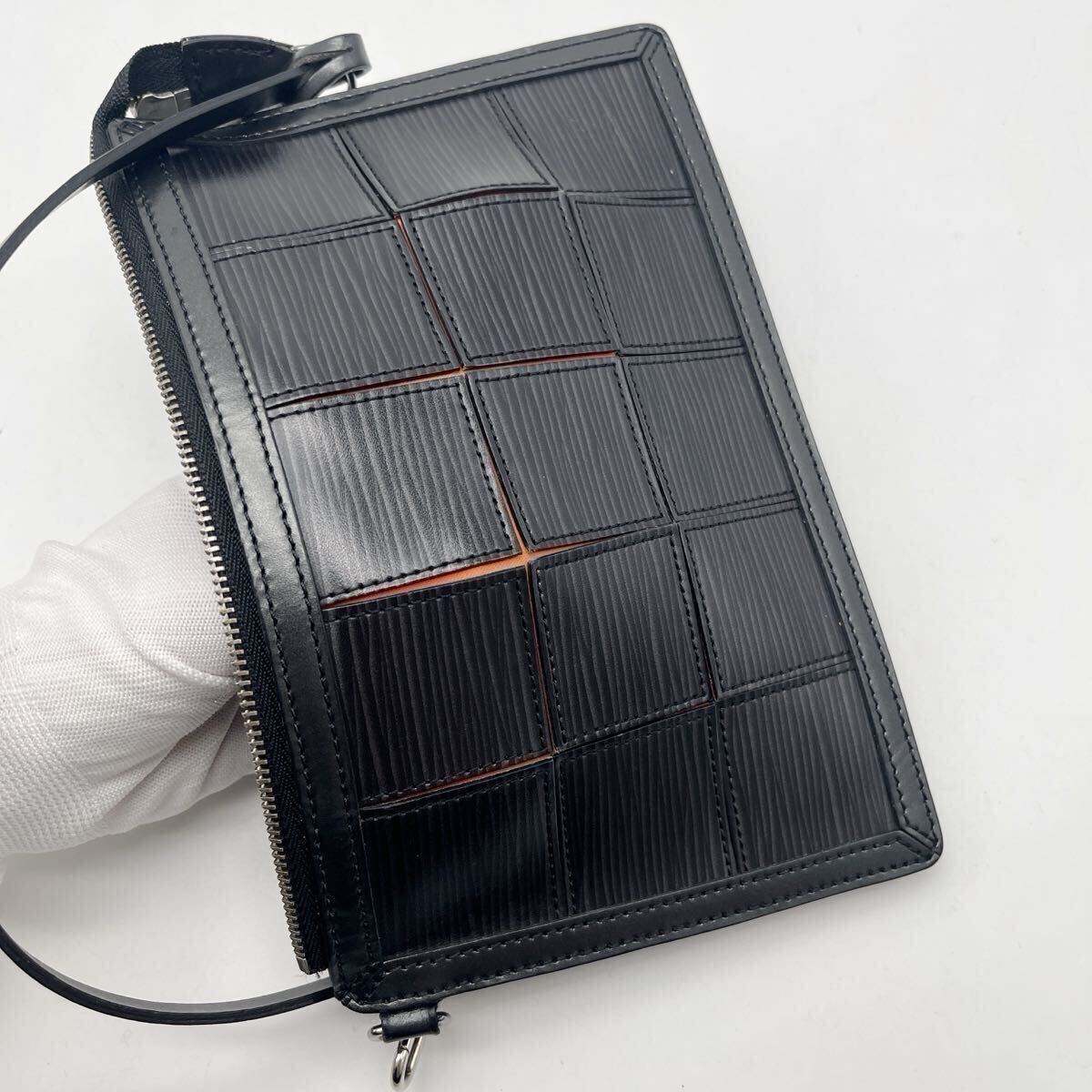 LOUIS VUITTON ルイ ヴィトン エピ ストレッチ デルモニコ アクセソワール アクセサリーポーチ レザー ノワール 黒 ブラック M54602 _画像10