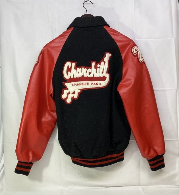 古着 balfour 袖切り替え スタジャン スタジアムジャンパー ブルゾン サイズ：XS カラー：レッド/ブラック_画像3