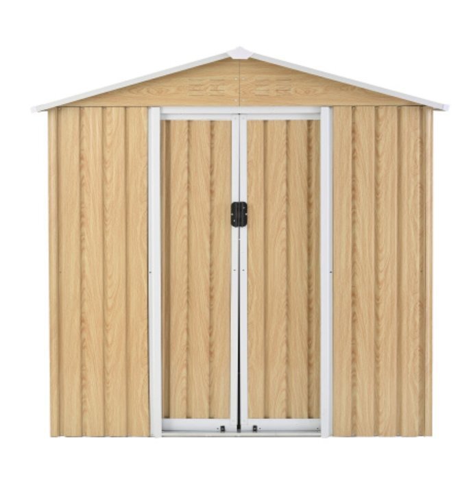 [ доставка внутри страны ] место хранения наружный chi-ru склад покрытие пола укрепление рама имеется дверь вне шкаф W194cm*D162cm*H184cm предмет класть желтый цвет. 