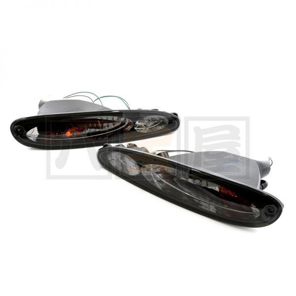 フロント バンパー コンビランプ ブラッククローム 左右SET マツダ RX7 RX-7 FD3S 前期 1型 2型 3型 4型 DPO-111-BK_画像1