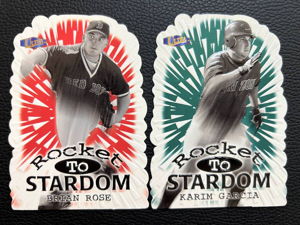 [Die Cut эта ①]1998 Fleer Ultra Baseball Rocket to Stardom Brian Rose #5 of 15RS / Karim Garcia #9 of 15RS