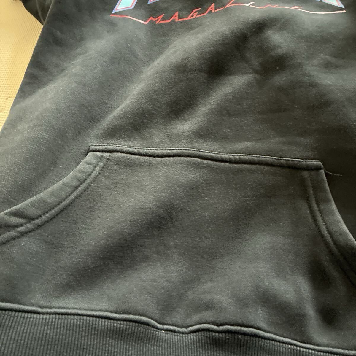 【Thrasher】スラッシャー ブルーフレイムロゴ スウェットパーカー ブラック スペードタグ 日本企画 プルオーバー フーディー L程度_画像6