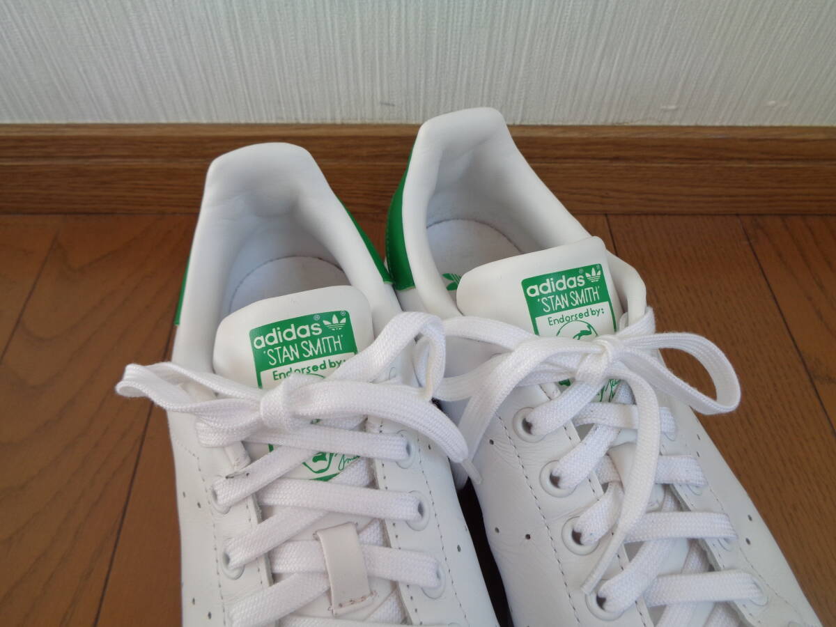 1 иен старт прямые продажи прекрасный товар снят с производства Adidas Stansmith белый кожа зеленый лицо есть Франция производства переиздание белый зеленый магазин ограничение * Country 