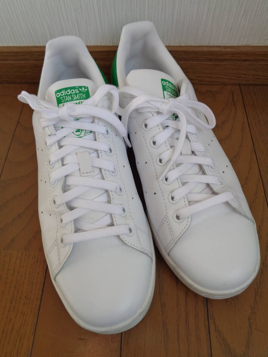 1 иен старт прямые продажи прекрасный товар снят с производства Adidas Stansmith белый кожа зеленый лицо есть Франция производства переиздание белый зеленый магазин ограничение * Country 