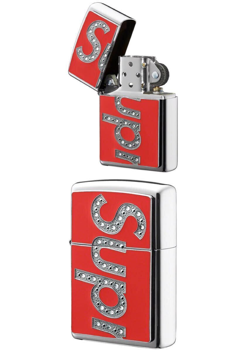SUPREME 20AW Swarovski Zippo RED / FREE_画像3
