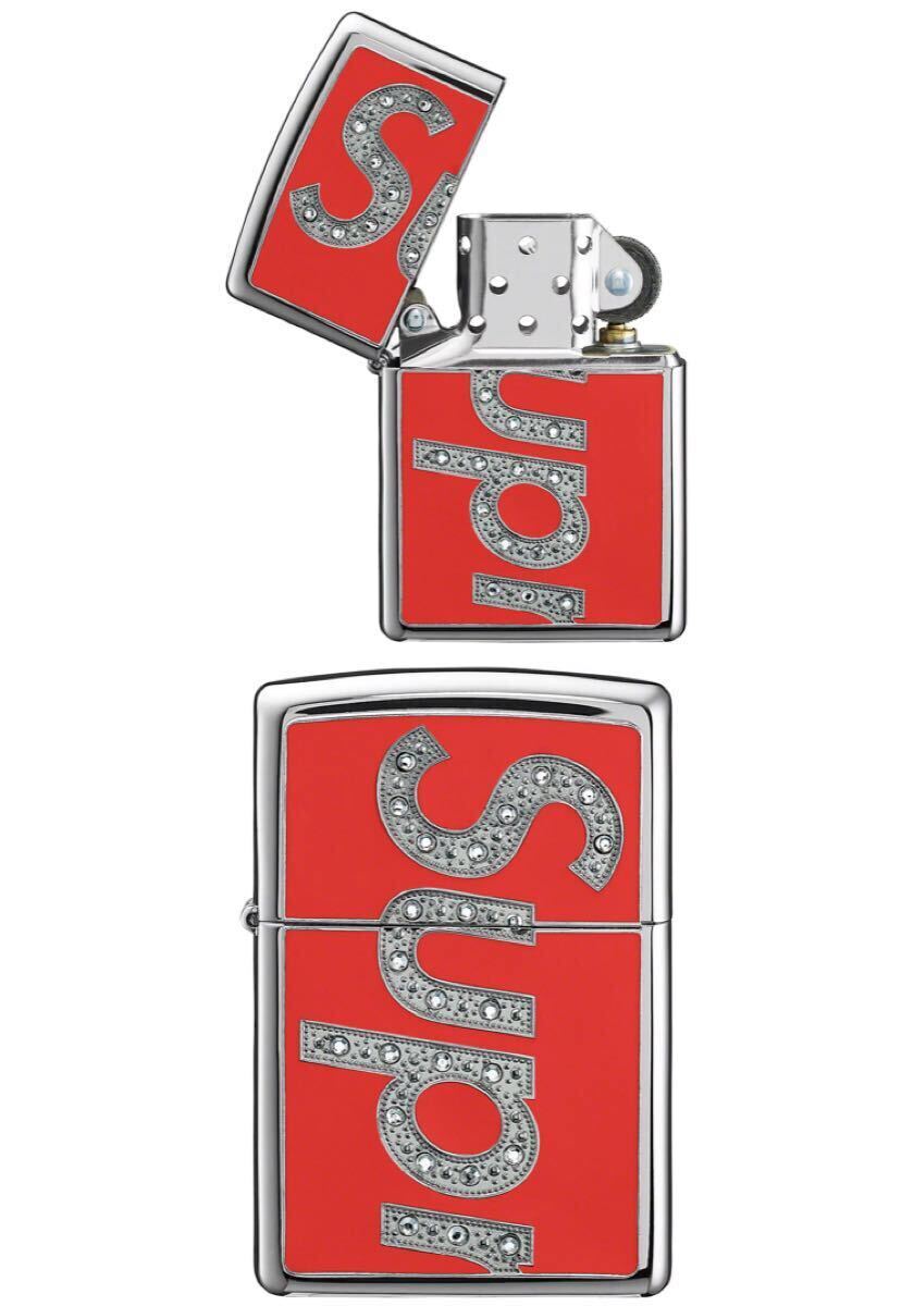 SUPREME 20AW Swarovski Zippo RED / FREE_画像4