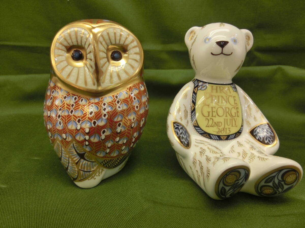 美品 ロイヤルコペンハーゲン　クマ　フクロウ　ダービー　テディベア_画像1