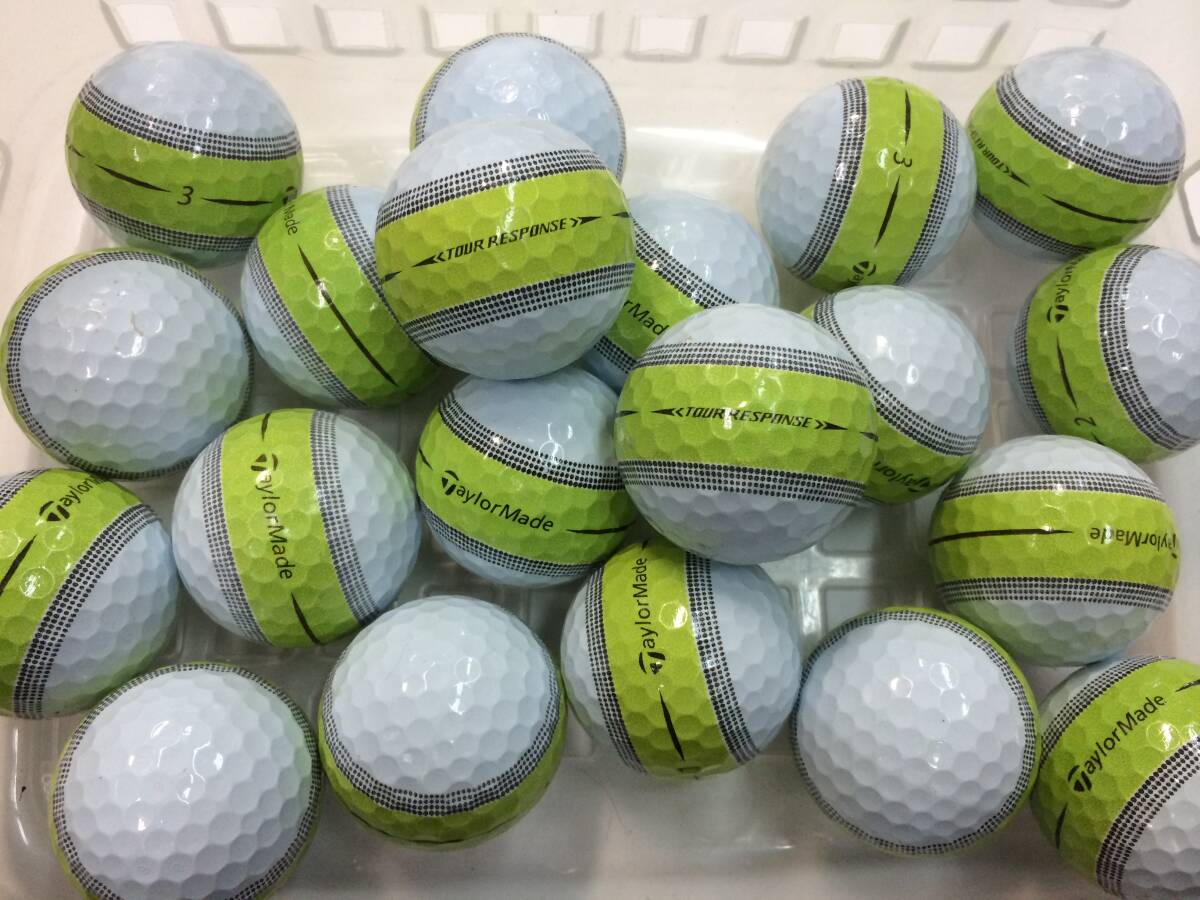 ☆ A級 テーラーメイド TOUR RESPONSE 2022年モデル ストライプライム 20個 【ロストボール】(2)_画像1