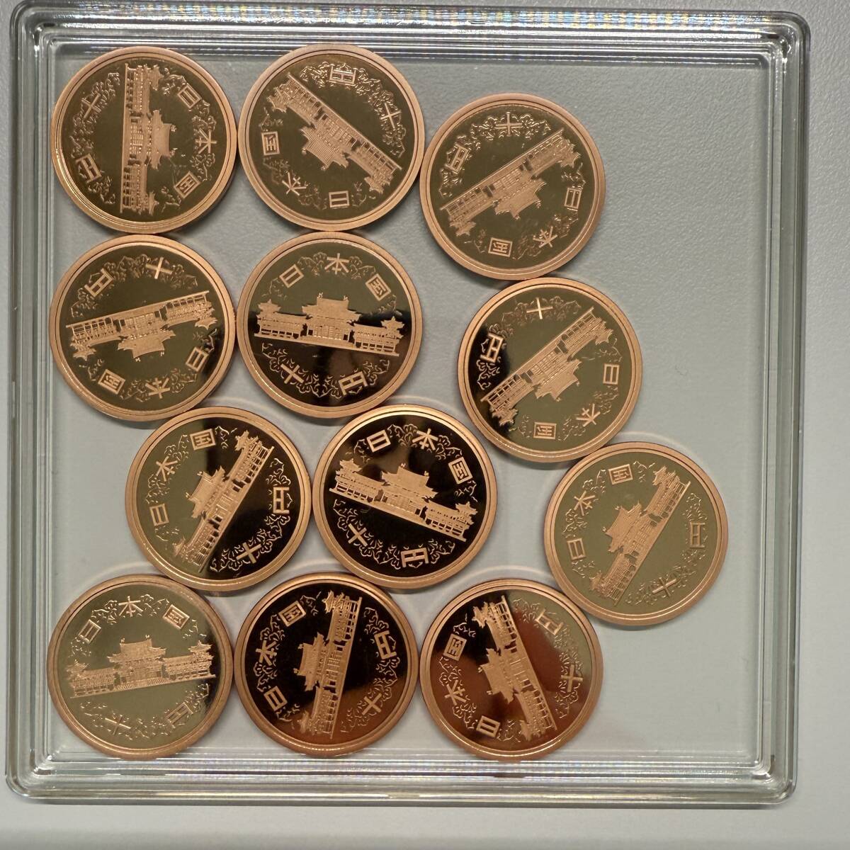 【未使用美品】　プルーフ硬貨　プルーフ貨幣　10円　十円　特年　12枚　セット出し_画像2