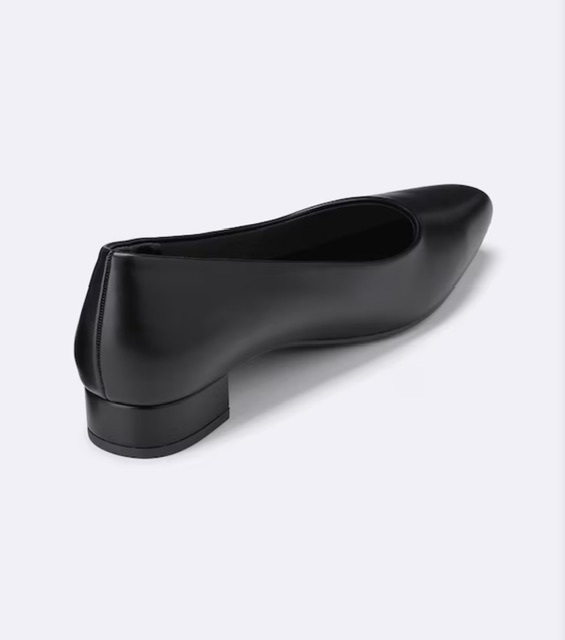 未使用★ ローヒール 黒 24.5cm パーティ対応 スウェード調 ふわふわインナー 楽ちんパンプス 歩きやすいパンプス 結婚式 細見え 自宅保管_画像3