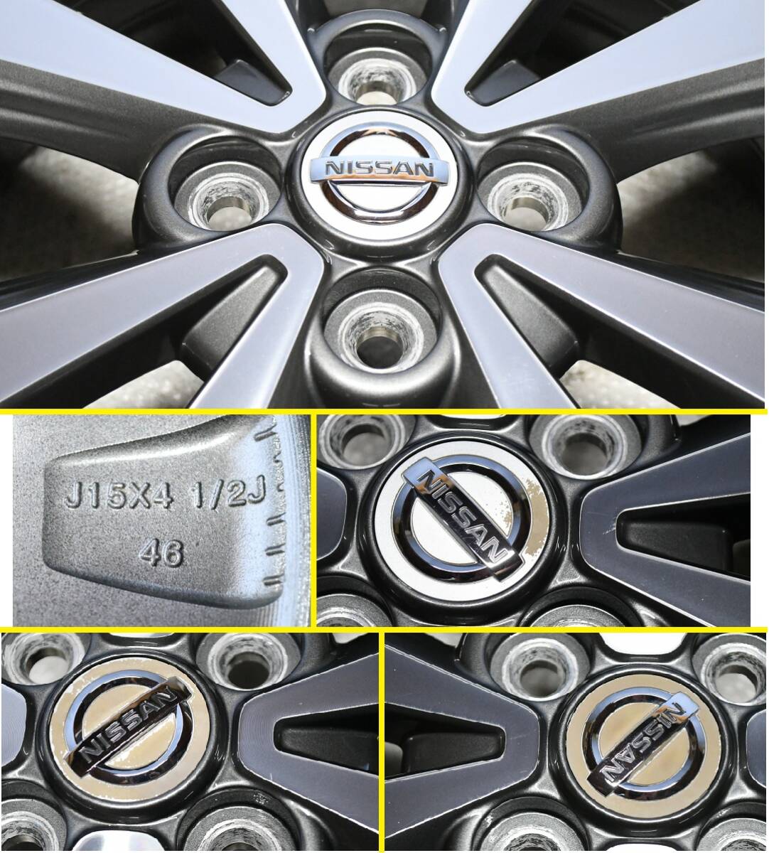 日産 デイズ ルークス ハイウェイスター 純正 15インチ 4.5J 4H-100 +46 4本 オッティ 三菱 EKワゴン EKスペース_画像7