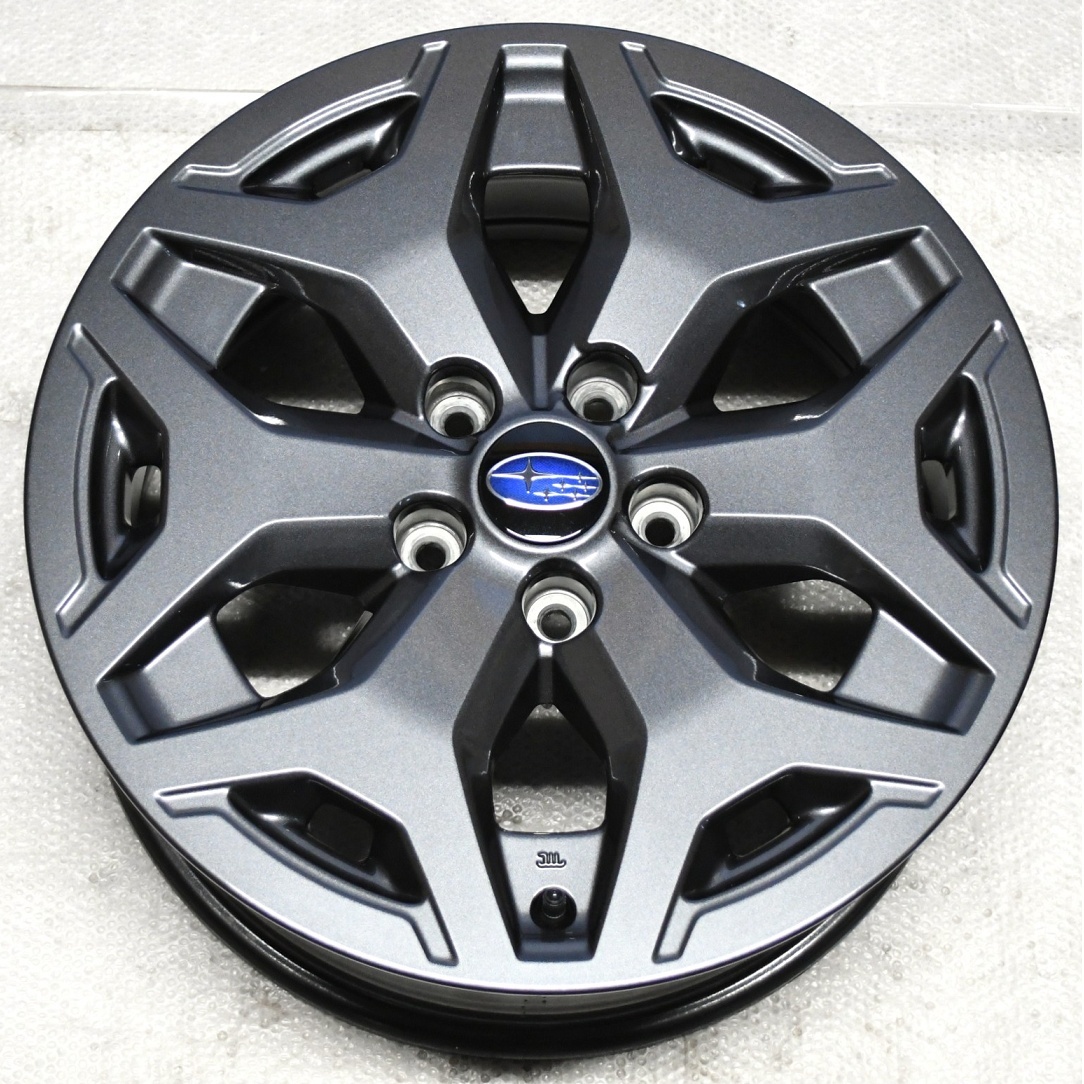 美品 スバル SK フォレスター X-BREAK 純正 エンケイ製 17インチ 7J 5H-114.3 +48 ガンメタリック 4本_画像2